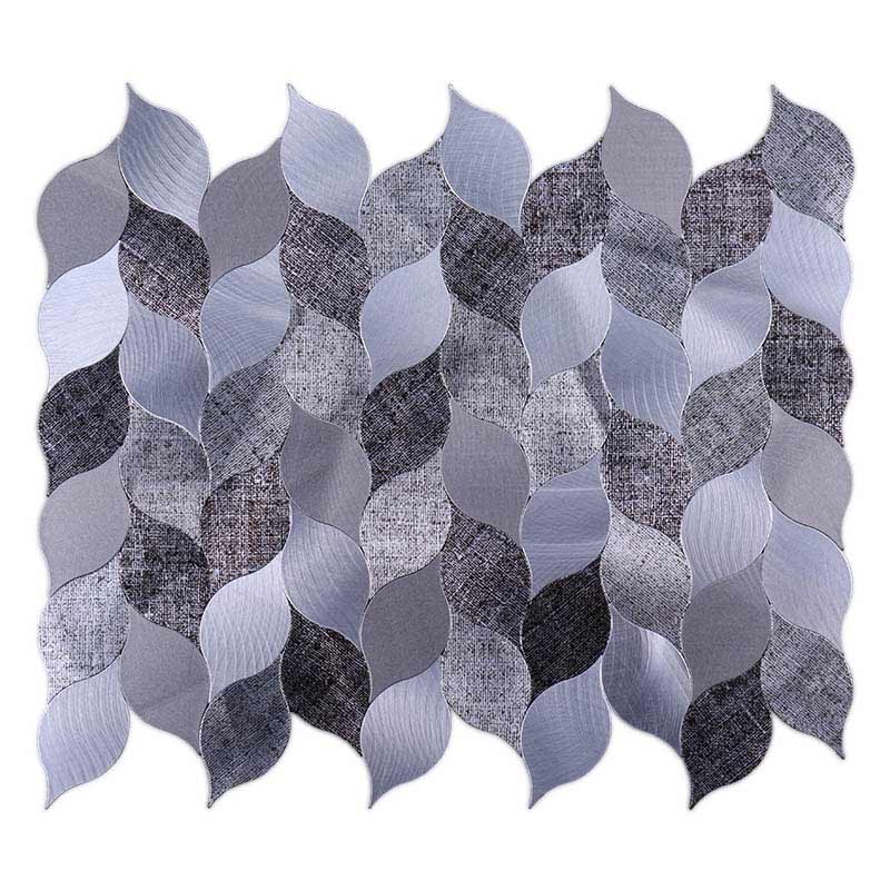 Luxury style leaf shaped aluminum mosaic