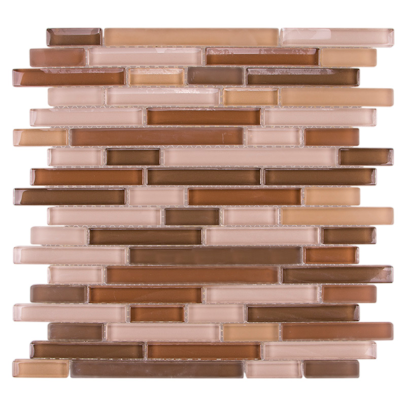 Interior wall chocolate color glass mosaics