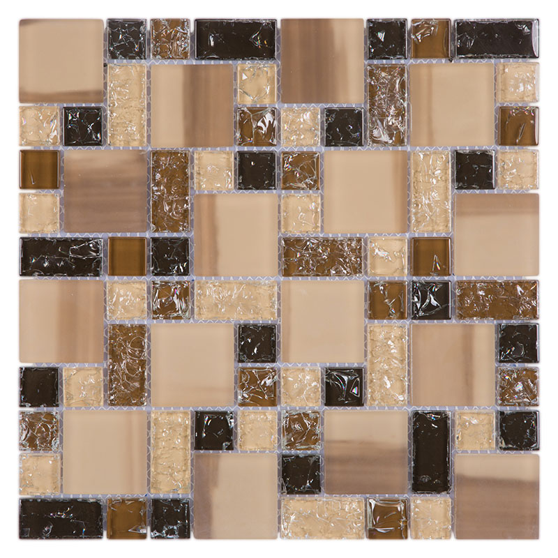 China multicolor mosaic ice cracked glass mosaic