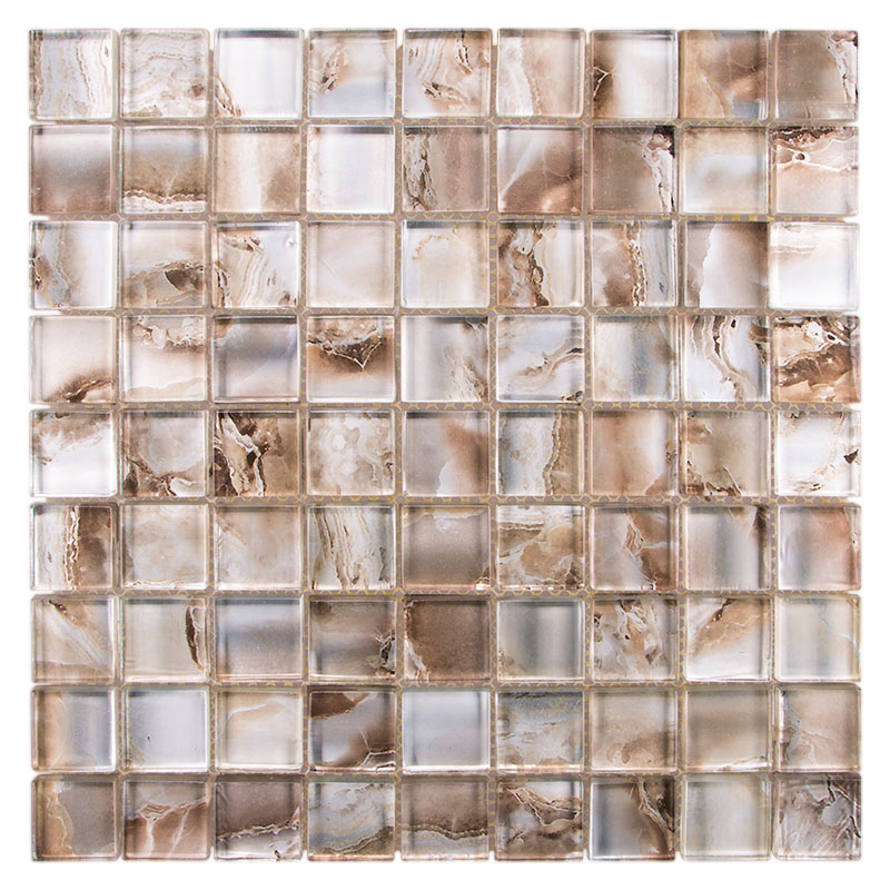 Stove backsplash unique glass mosaic tiles 