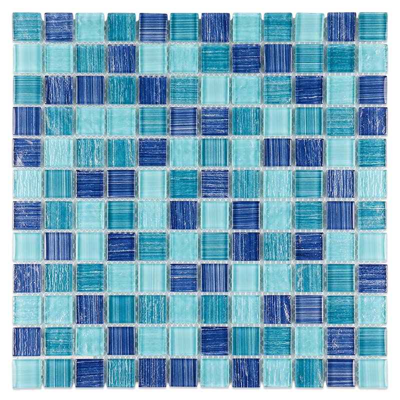 Mixed color glass swimming pool tile