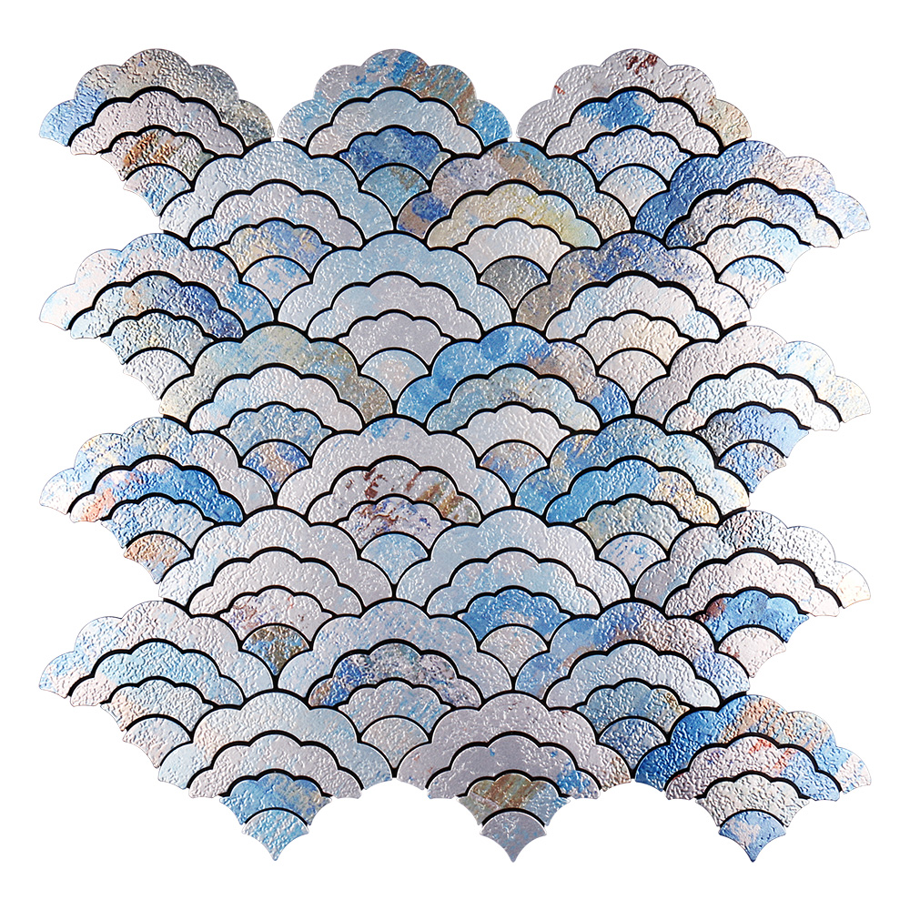 Wall Cloud Shape PVC Peel and Stick Mosaics