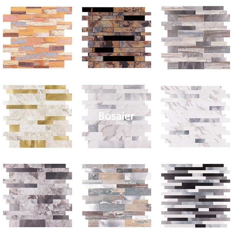 Strips Shape Peel and Stick Mosaics