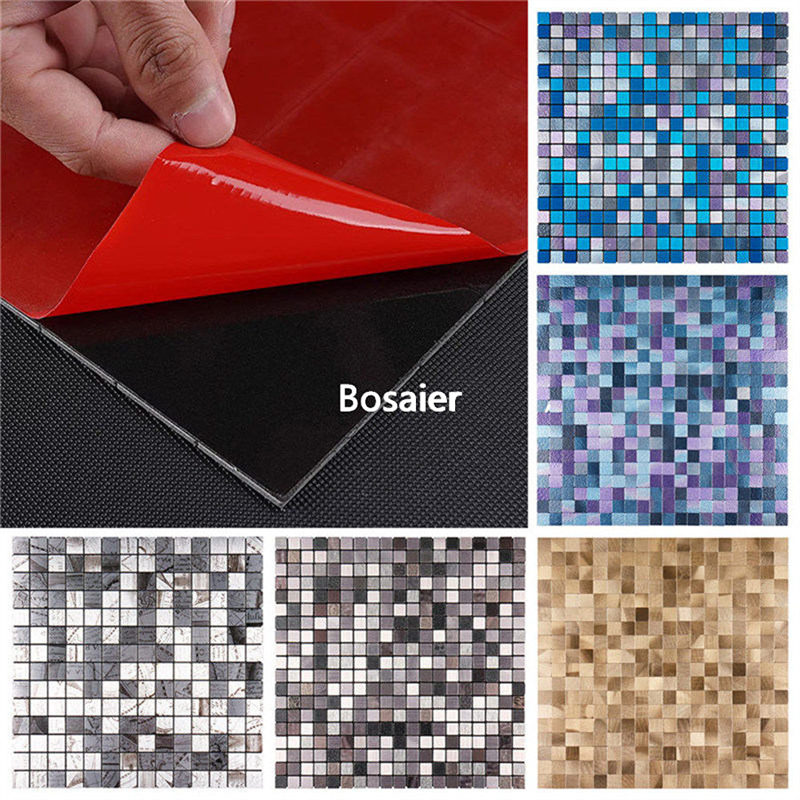 Square PVC Peel and Stick Mosaics for Wall